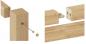 Preview: Edelstahl Holz Geländer Set Schwarz Holz Eiche Geländerpfosten Holzpfosten Komplett SET Industrial Treppe
